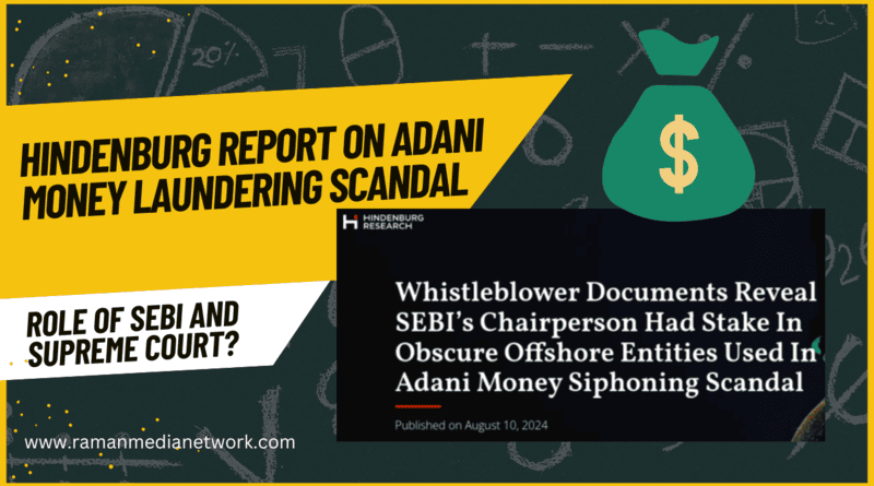 Hindenburg Accuses SEBI Chief of Collusion in Adani Money Laundering Scandal. Photo: RMN News Service