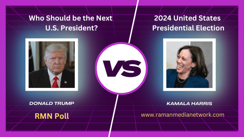 Donald Trump or Kamala Harris: Who Should be the Next U.S. President? RMN Poll. Photo: RMN News Service