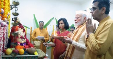 Prime Minister (PM) of India Narendra Modi participating in a religious ceremony at the residence of Chief Justice of India (CJI) Justice DY Chandrachud on September 11, 2024. Photo: PIB