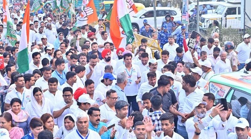 Congress Delhi Nyay Yatra on November 8, 2024. Photo: Congress