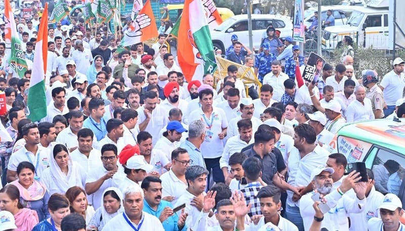 Congress Delhi Nyay Yatra on November 8, 2024. Photo: Congress