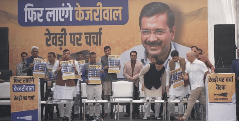 Arvind Kejriwal Launches ‘Revdi Par Charcha’ Campaign for Delhi Election. Photo: Screengrab from AAP video