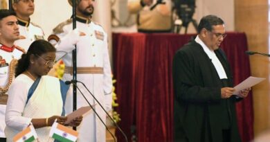 Justice Sanjiv Khanna sworn in as the Chief Justice of the Supreme Court of India at Rashtrapati Bhavan on November 11, 2024. Photo: Rashtrapati Bhavan