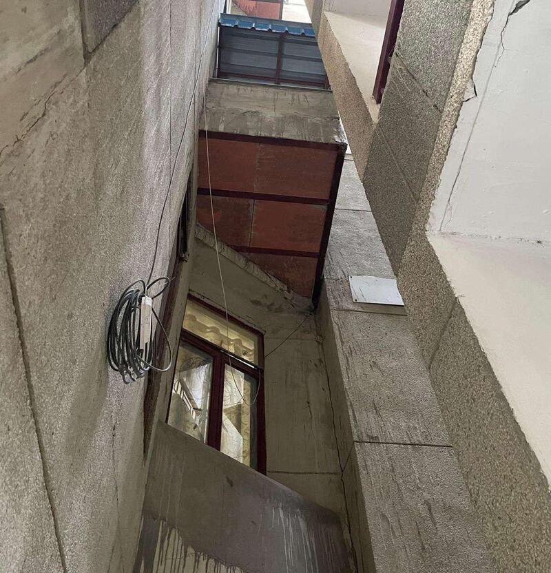 Unauthorized Construction Reported at Friends Circle Apartments of Dwarka in Delhi. Photo courtesy: Resident