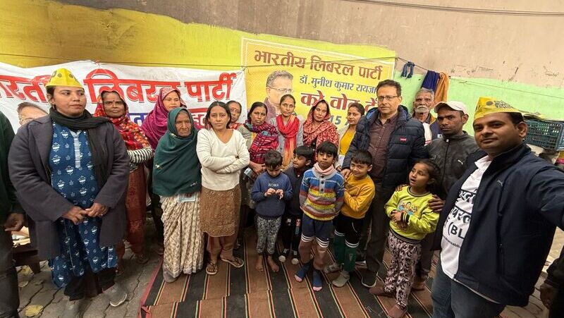 Bharatiya Liberal Party (BLP) president Munish Raizada campaigning for his party in Delhi. Photo: BLP