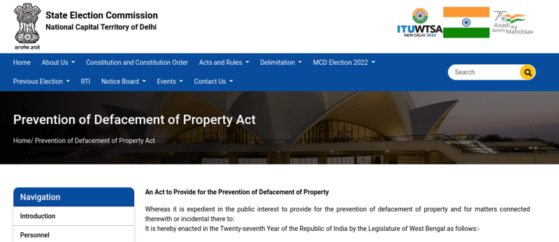 Prevention of Defacement of Property Act