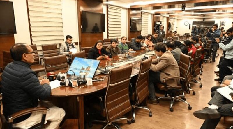 India’s minister for Rural Development, Agriculture and Farmers Welfare, Shivraj Singh Chouhan, holding a meeting in Delhi on January 1, 2025. Photo: PIB