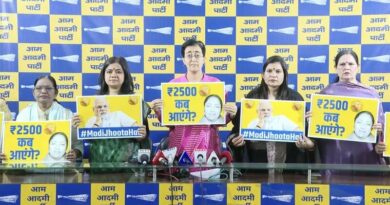 Aam Aadmi Party Asks Delhi Govt to Pay Promised Rs. 2500 to Women. Photo: AAP