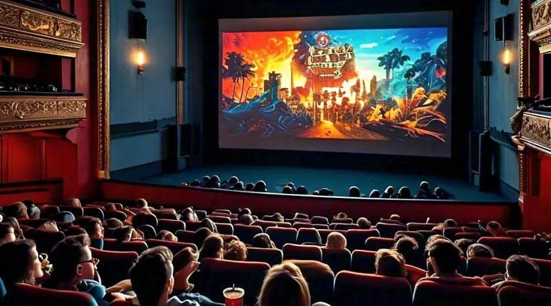 Representational Image of a Movie Theater Created with Meta AI Image Generator.